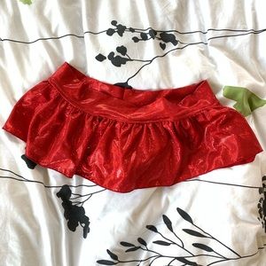 DiscocheekzxiHeartRaves Lined Shiny Red Miniskirt